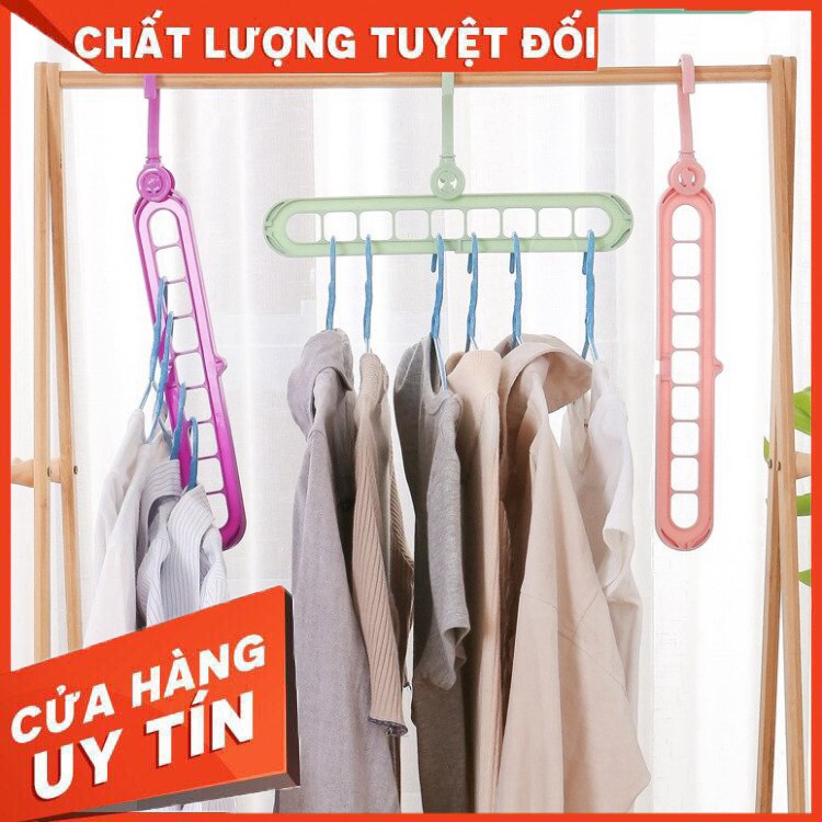 [HOT] MÓC 9 LỖ TREO QUẦN ÁO TIỆN LỢI CHO TỦ QUẦN ÁO GỌN GÀNG (HÀNG CHUẨN GIÁ ĐẸP)