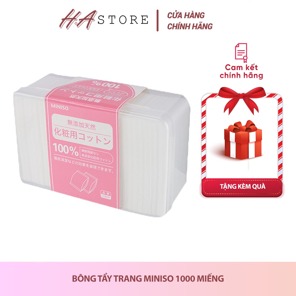 Bông tẩy trang Miniso 1000 miếng