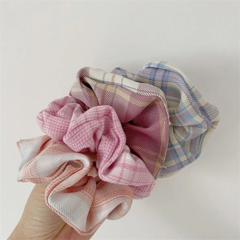 Dây buộc tóc vải Scrunchies phong cách Hàn Quốc xinh xắn cho nữ