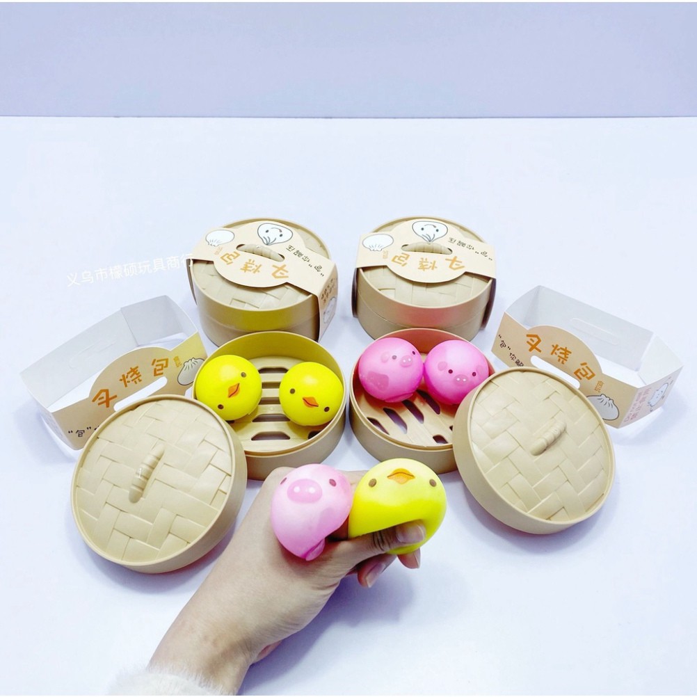 Squishy Mochi dễ thương,mềm bánh bao chân thực mềm mịn giảm stress co dãn đàn hồi ngộ nghĩnh giải tỏa căng thẳng