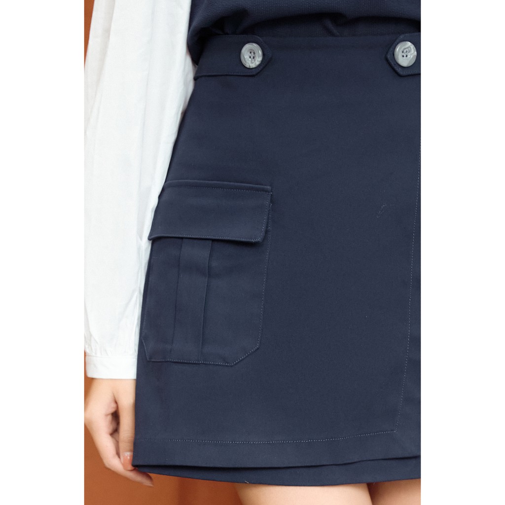 [Mã WABRH11 giảm 10% đơn 99K] Chân váy chữ a ngắn kaki có túi ốp JAW0588 - 92 Wear | BigBuy360 - bigbuy360.vn