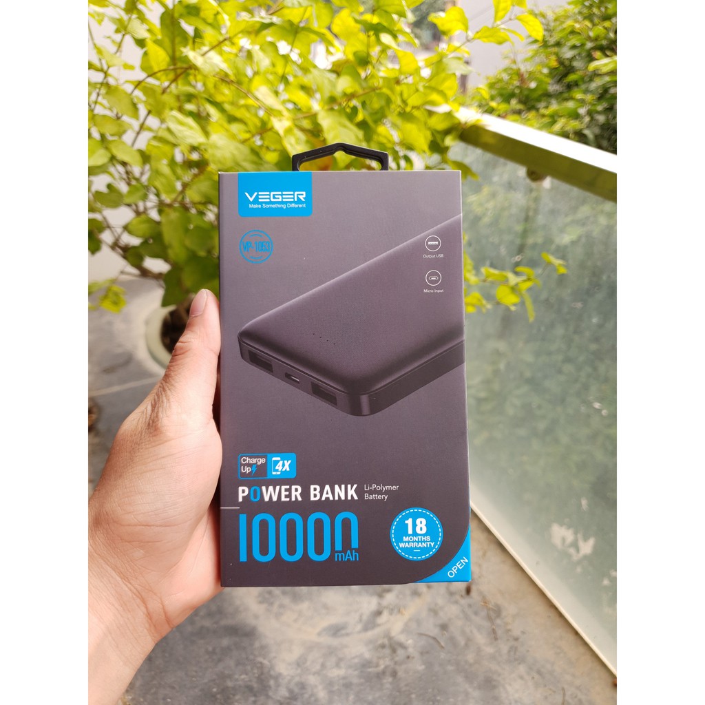 Pin sạc dự phòng chính hãng Veger - 10000mAh