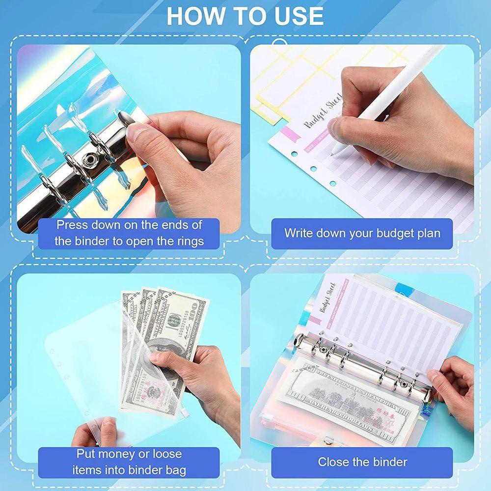 PEWANY Túi Đựng Tài Liệu / Danh Thiếp 6 Lỗ Tiện Dụng