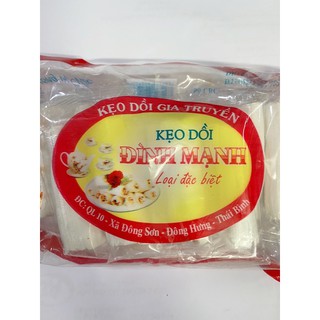 Kẹo dồi lạc vừng Đình Mạnh Đặc sản Thái Bình - Kẹo Kéo Giòn Ngon(gói 11 thanh) - Đồ ăn vặt - Bánh kẹo Tết