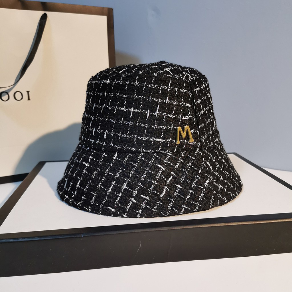 Mũ tai bèo họa tiết sọc caro thời trang mùa thu đông trẻ trung dành cho nữ