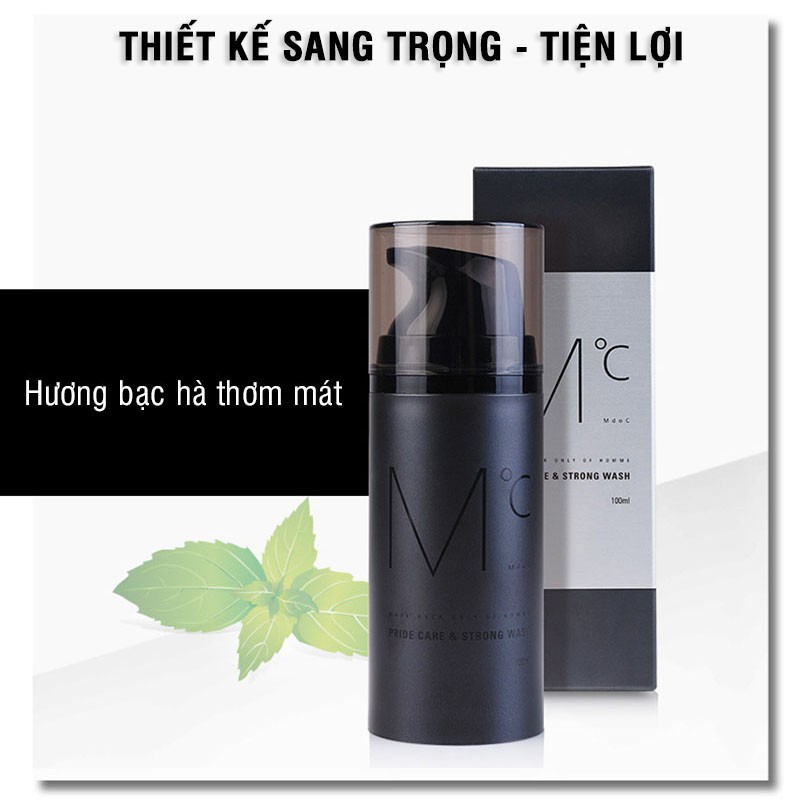 Dung Dịch Vệ Sinh Nam MdoC Pride Care & Strong Wash 100ml - Khử Mùi và Làm Sạch Vùng Kín