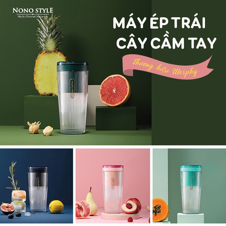 [BH 1 ĐỔI 1] Máy Xay Mini Cầm Tay Đa Năng - Morphy MR9800 - Xay Nhuyễn Trái Cây - Tốc Độ Cao - Chế Độ Ngắt Tự Động