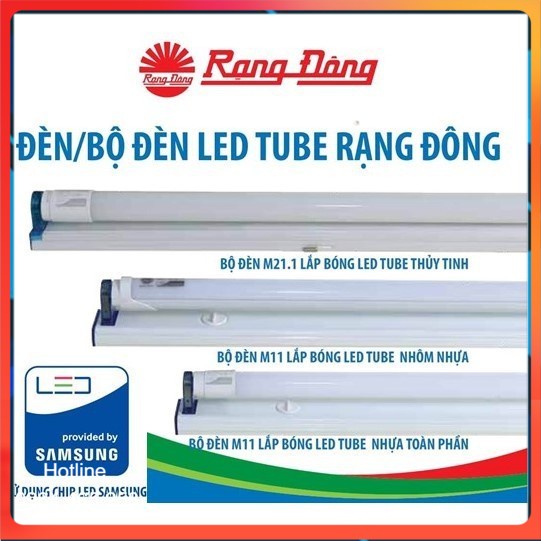 💥Chính Hãng💥 Bộ đèn LED tube (tuýp) T8 18W Rạng Đông cao cấp, ChipLED Samsung, 120cm [BH dài]