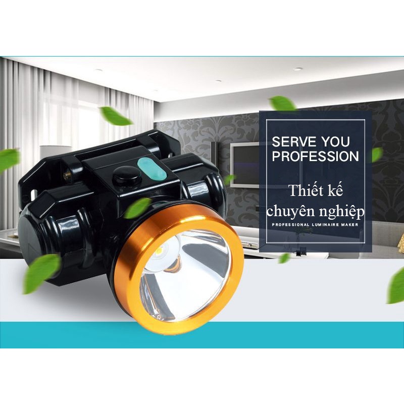 Đèn đội đầu pin sạc A4 30w chiếu xa siêu sáng (Kèm sạc và dây đeo)
