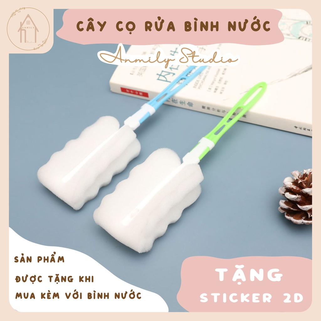 Cây Cọ Rửa Bình Nước, Ly, Bình Sữa, Cây Cọ Bọt Biển Đa Năng, Có Thể Tháo Rời