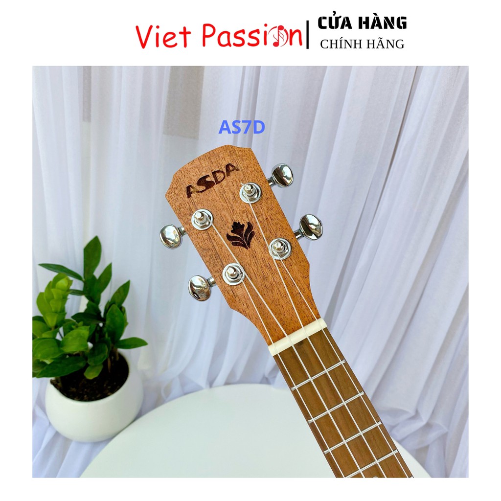 Đàn ukulele concert AS7D Vietpassion 23 inch gỗ mộc trơn khóa đúc giá rẻ cho bạn mới bắt đầu tập chơi