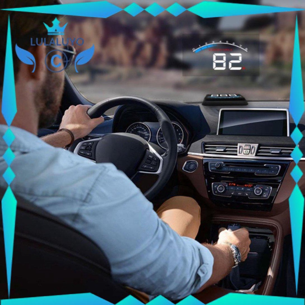 [Giá thấp] Car Head Up Display GPS Speed Warning System Fuel Consumption Display Device .lu
