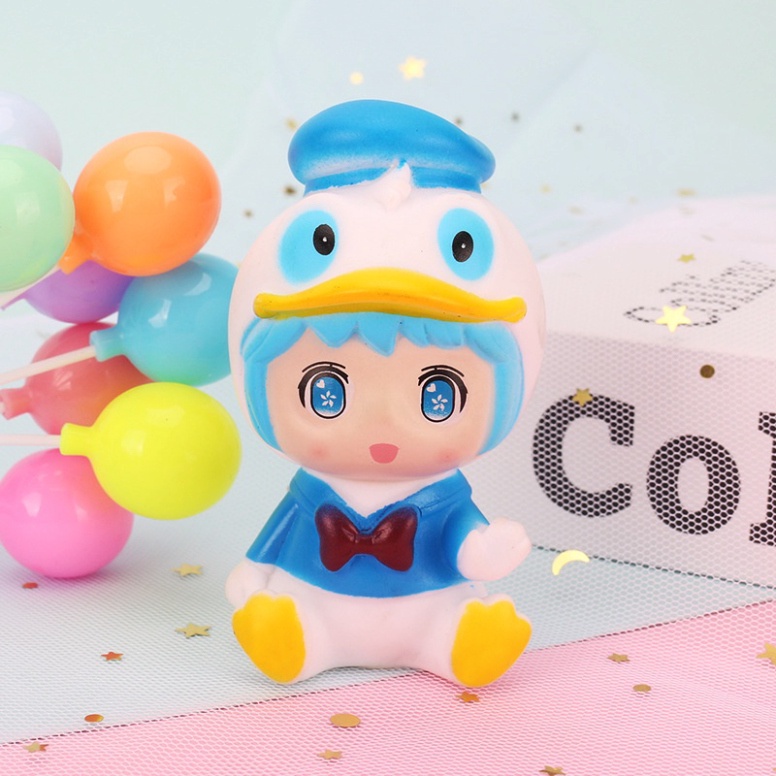 trang trí bánh sinh nhật bánh kem cho bé [FREESHIP❤️] tượng em bé đội mũ con vật dễ thương