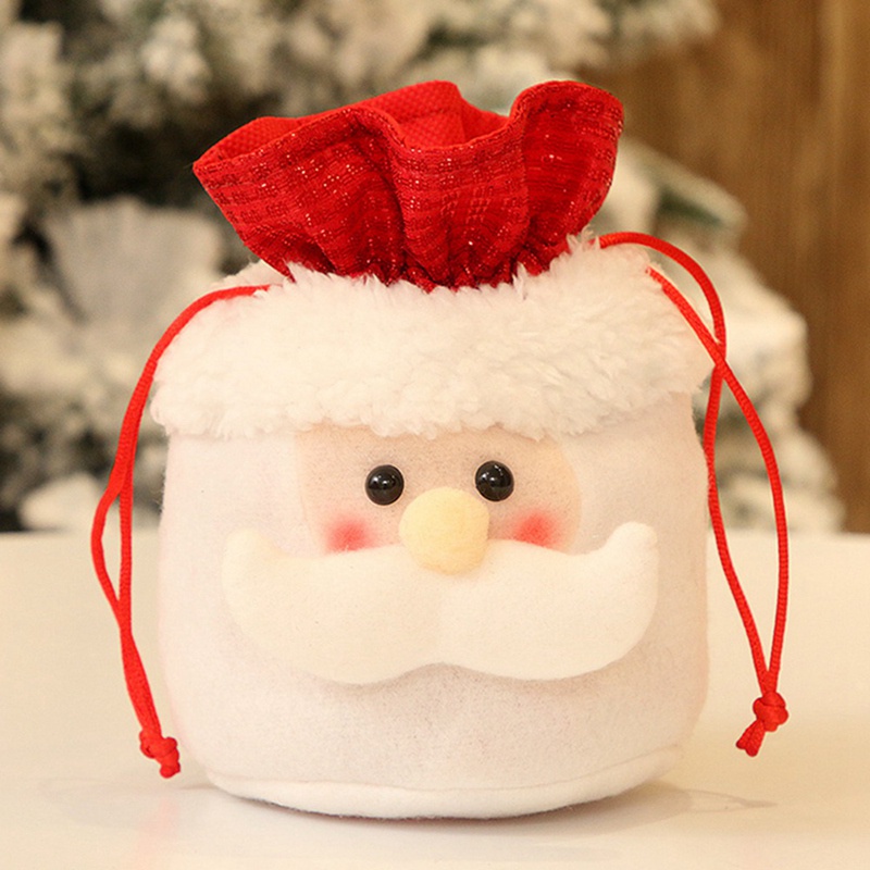 Tmdbyx Túi dây rút hình ông già noel/ người tuyết/ tuần lộc đựng quà Giáng Sinh/ năm mới