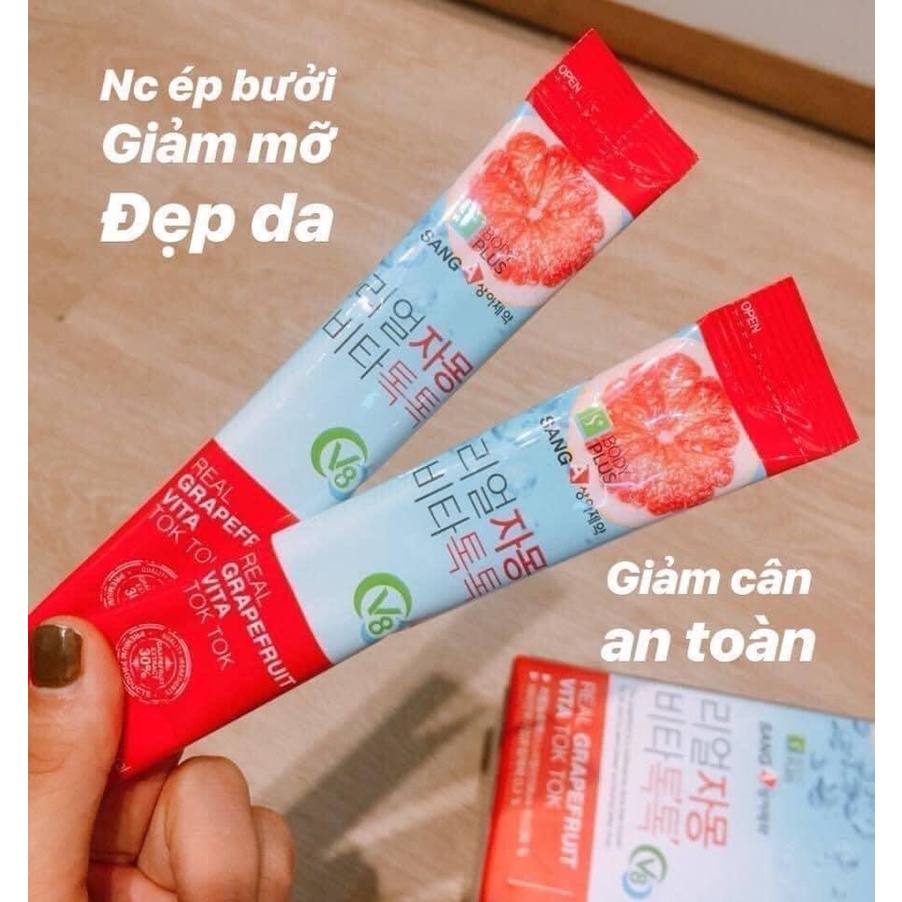 Trà Bưởi Giảm Cân Sanga Real Grapefruit Vita Tok Tok 30 Gói Hàn Quốc Chính Hãng - Bưởi Đỏ Đẹp Da Giữ Dáng