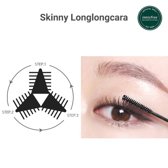 [Mã COSIF05 giảm 10% đơn 400K] Mascara siêu mảnh làm dài mi innisfree Skinny Longlongcara 3.5g