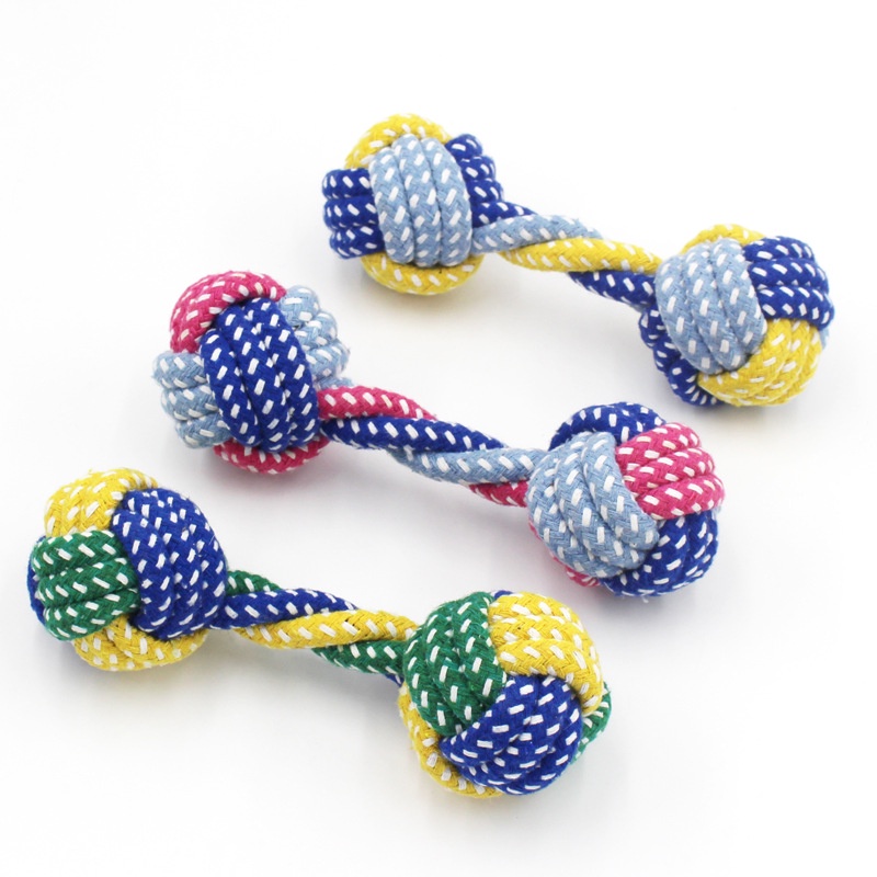 Đồ chơi cho chó mèo đồ chơi gặm bằng dây cotton dùng làm sạch răng cho thú cưng