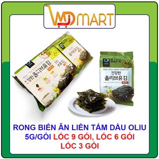 Rong biển ăn liền tẩm dầu oliu Hàn quốc Deasang lốc 9 gói