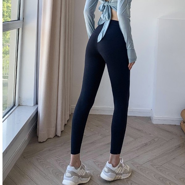 Quần Legging Tập Gym Nữ Thun Poly Trơn Cạp Cao Gen Bụng Siêu Tôn Mông Thể Thao Đồ Tập Giá Rẻ GYMSTORE 518