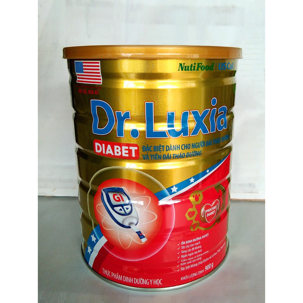 [Mã 208FMCGSALE giảm 0.08 đơn 500k] Sữa Dr.Luxia Diabet lon Thiếc 900g- Date Mới