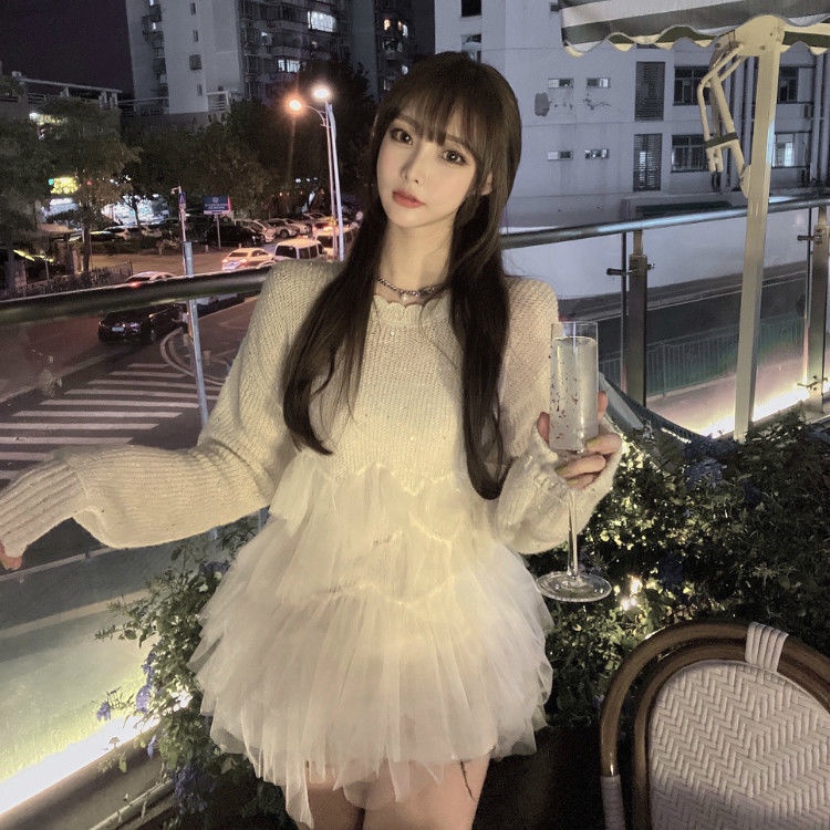 Áo Len Nữ Dài Tay Cổ Tròn Thời Trang Hàn