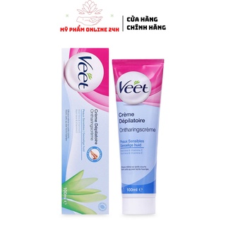 Kem tẩy lông Veet, Kem tẩy lông chân vĩnh viễn , Tẩy lông tay Pháp không gây kích ứng da 100ml