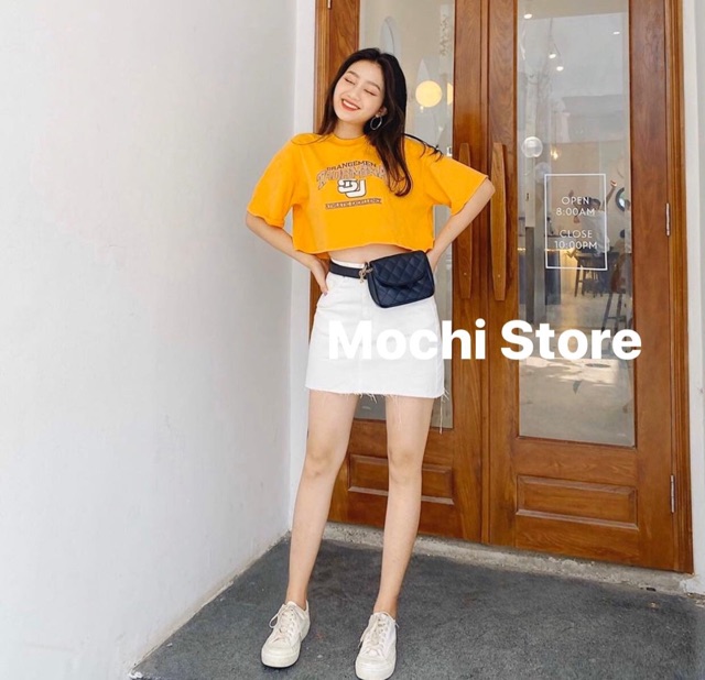 🍀Croptop vàng chất cotton 4c mịn đẹp🍀