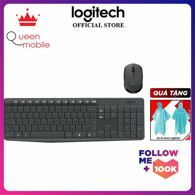 Bộ bàn phím chuột không dây Logitech MK235