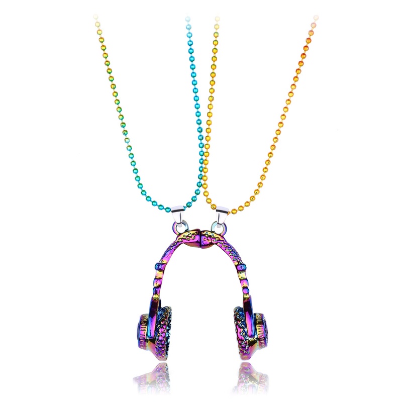 Set 2 Vòng cổ Mặt Hình Tai Nghe Độc Đáo