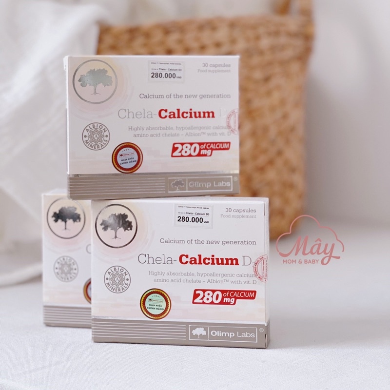 Canxi hữu cơ cho mẹ bầu sau sinh Chela Calcium D3 280mg
