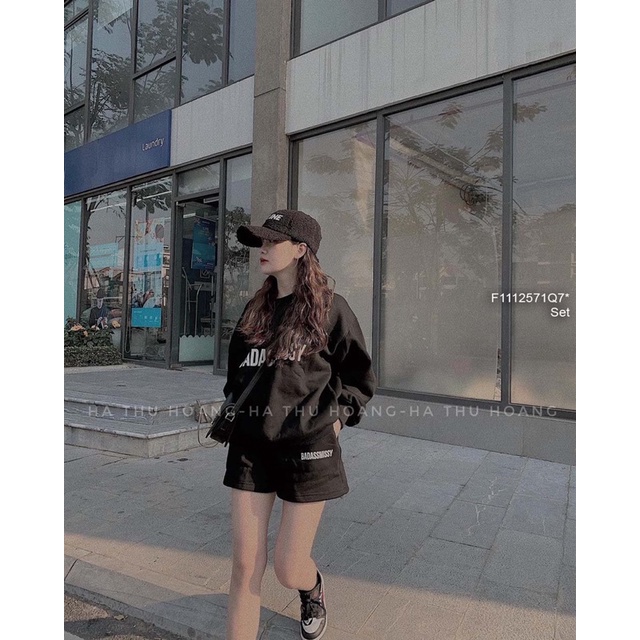 Set áo croptop thêu nổi tay ngắn + quần suông 0923 thaotranshop90