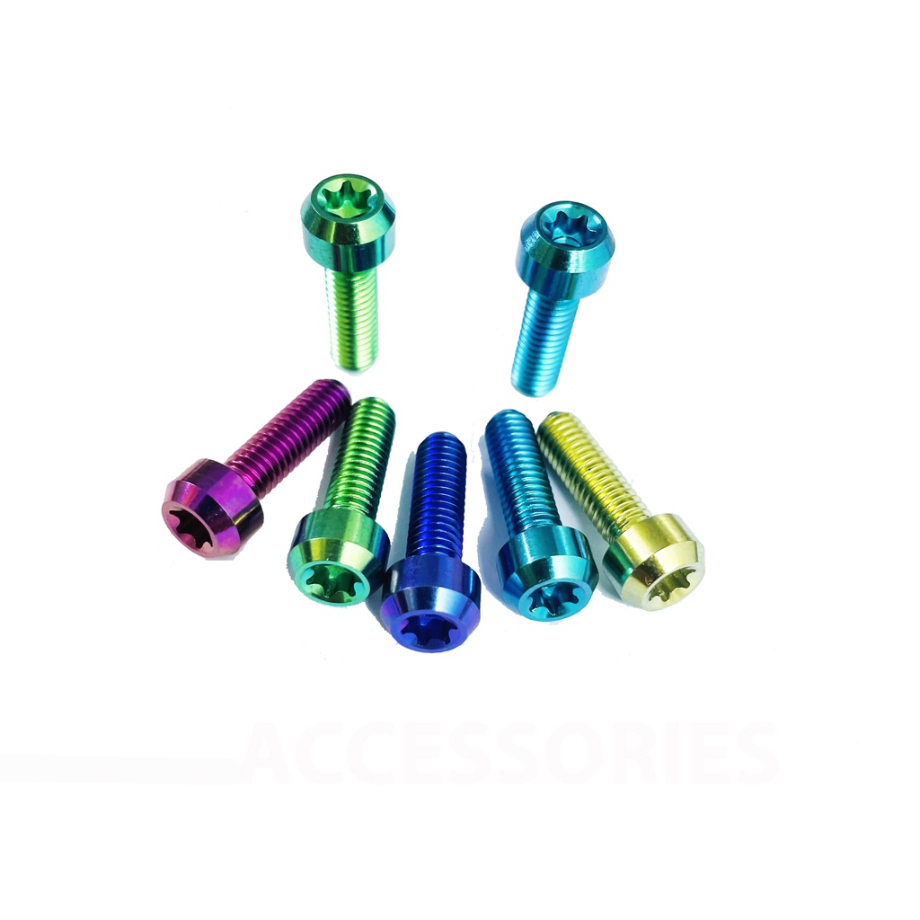 Ốc Gắn Cùm Raider/Satria/Sonic Kính Rioma Titan Gr5 MÀu Điện Phân PKPH