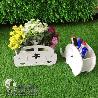 Hộp gỗ đựng bút, cắm hoa dễ thương