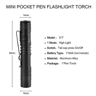 Đèn pin LED CREE Q5 3000LM chạy pin AAA