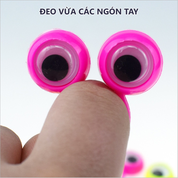 Đồ chơi nhẫn đeo ngón tay Hapi Toys - Đồ chơi nhẫn hình mắt vui nhộn bằng nhựa Nhẫn mắt giả di chuyển nhiều màu