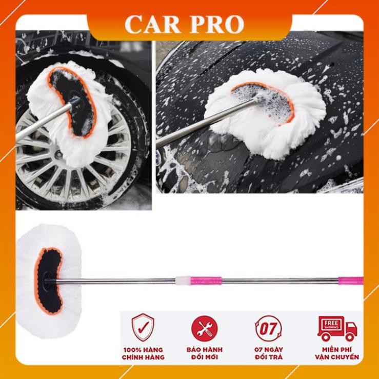 Chổi lông cán dài lau rửa xe ô tô sợi bông - CAR PRO