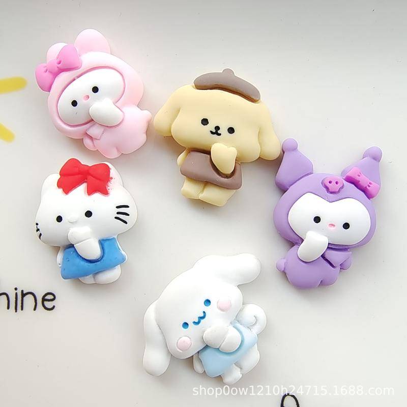 Phụ Kiện Trang Trí Giày/Giày Hình Chú Chó/Mèo Cinnamon Tai To Dễ Thương DIY