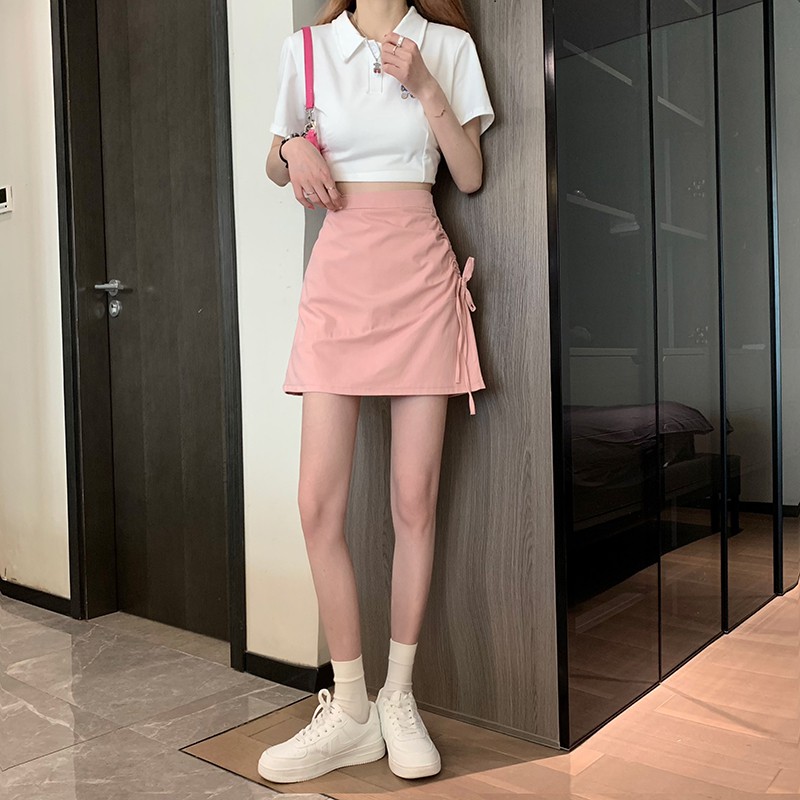 Chân váy ngắn dây rút sườn Guangzhou - Thời Trang Nữ GUEM | BigBuy360 - bigbuy360.vn