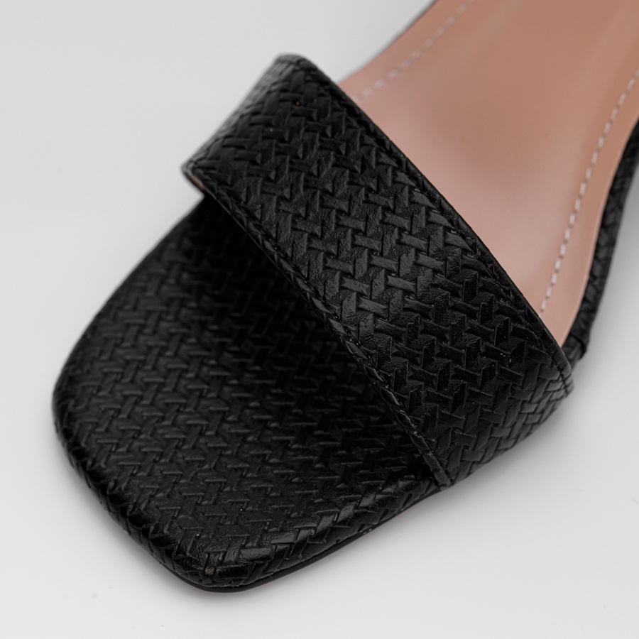 Sandal Cao Gót Nữ Da Sần 7 Phân / Giày Cao Gót - Sandal Công Sở Cao Cấp - Chính Hãng Hubert
