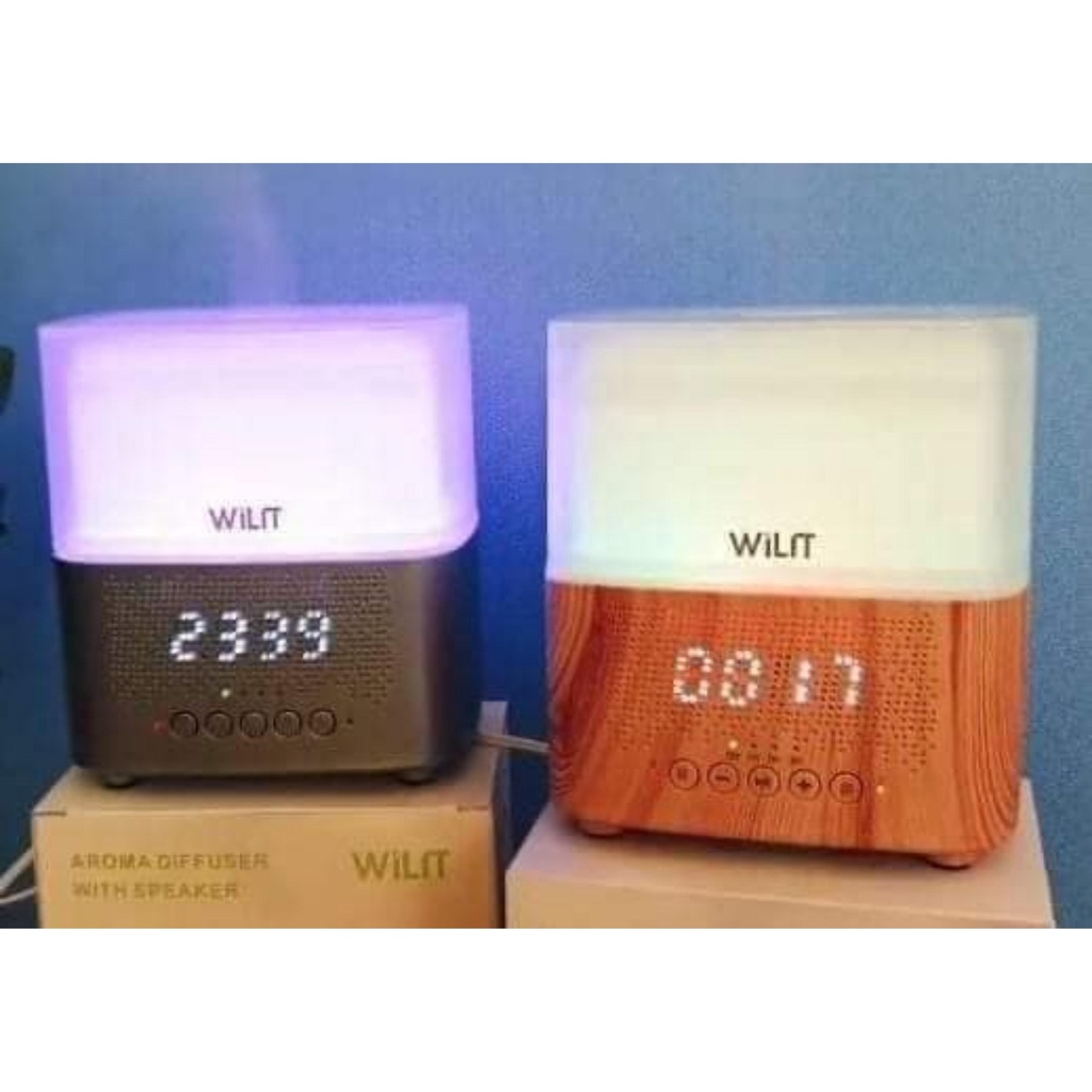 Máy xông tinh dầu Wilit 4 in 1 có loa bluetooth + đèn ngủ + báo thức