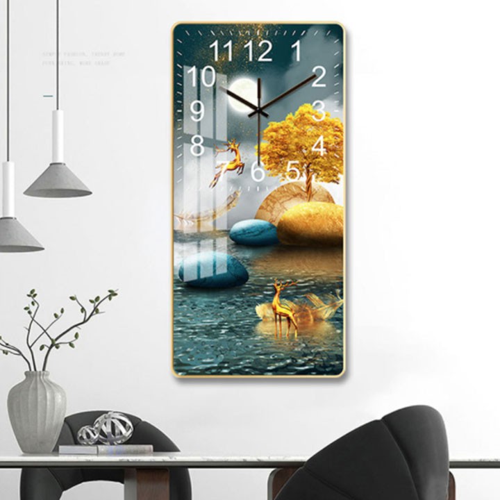 Đồng Hồ Treo Tường mặt kính siêu đẹp phong cách CHÂU ÂU, Trang trí phòng khách,khách sạn, phòng ngủ, phòng họp