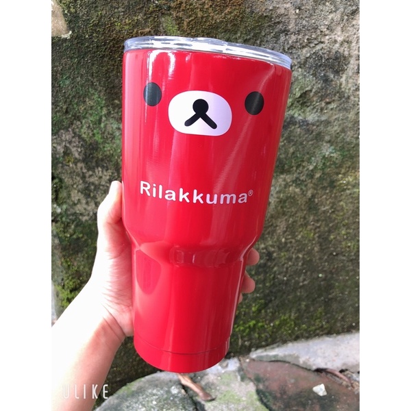 Ly giữ nhiệt thái lan 900ml tặng kèm túi ống hút và  cọ rửa ly
