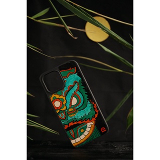 Ốp da đỏ case - mẫu mộc lân - ốp iphone/samsung - docase.vn