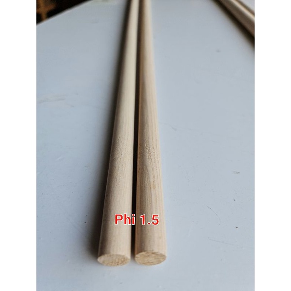 Thanh gỗ tần bì tròn đường kính 1.5cm Dài 50cm- hanmade trang trí