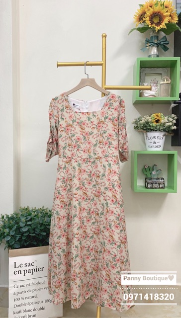 Đầm Váy voan cổ vuông vintage, style ulzzang Hàn Quốc 🌻 Panny Boutique 🌻