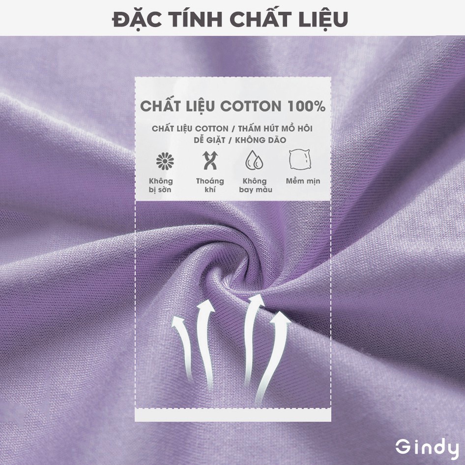 Áo phông cotton thun nữ cổ tròn tay lỡ kiểu cao cấp GINDY SMART GIRL dáng basic unisex thoáng mát thời trang nữ A6175 | BigBuy360 - bigbuy360.vn