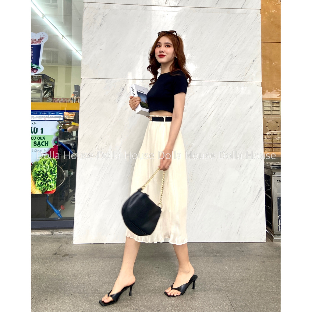 Chân Váy Bánh Bèo Ren Dập Ly Kèm Nịt ĐenThời Trang mẫu 467 | BigBuy360 - bigbuy360.vn