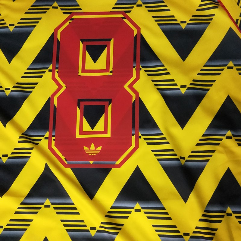 Áo Thun Bóng Đá Số 8 1991-93 Arsenal Phong Cách Retro Dễ Thương