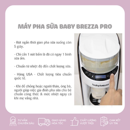 Máy pha sữa Baby Brezza dòng Pro Advanced mới nhất (hình thật)