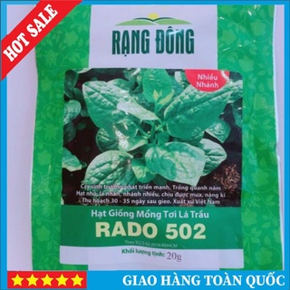 Hạt giống rau mồng tơi lá trầu rado 502